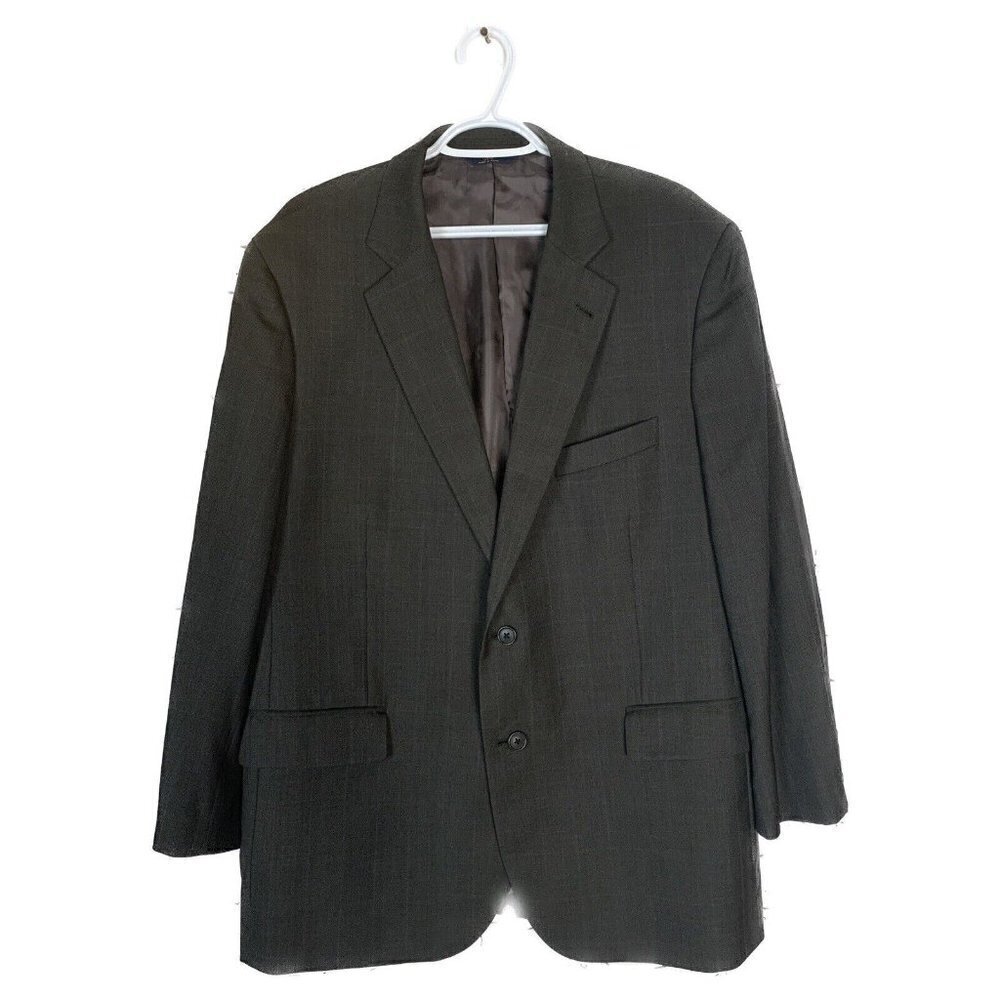 Brooks Brother 346 Madison Fit Two Button Gray 100% Wool Jacket/Coat/Blazer